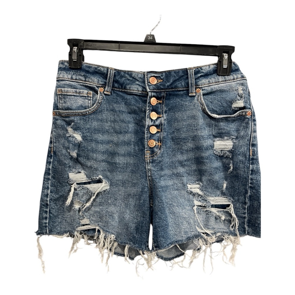 Maurice’s Distressed Denim Shorts super high rise size 10